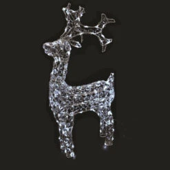 Renna In 3D Luminosa 150 LED Luce Fredda 92 Cm