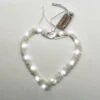 Cuore In Bambagia Bianca Con 15 Nano LED Luce Fredda A Batteria