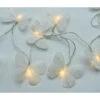 Catena Luminosa Con 10 Farfalle Bianche LED A Batteria