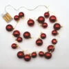 Catena Luminosa Con 24 Palline Rosse 48 Nano LED Con Timer A Batteria