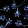 Catena Luminosa Con 20 Fiocchi Di Neve Acrilico LED A Batteria