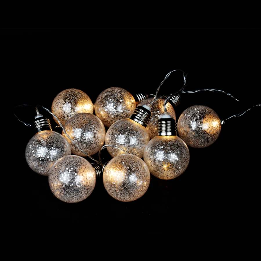 Catena Luminosa Con 10 Lampadine Stellate LED A Batteria