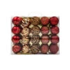 20 Palline Natalizie 60mm Infrangibili Rosse E Oro