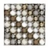 49 Palline Natalizie 30mm Infrangibili Bianche Argento E Champagne