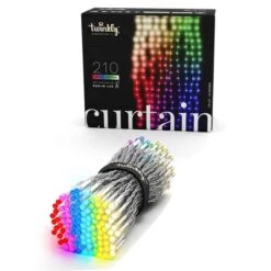 Twinkly Curtain Special Edition Tenda 210 LED Multicolore RGB+W Con Cavo Trasparente