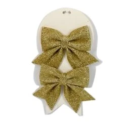 2 Fiocchi Spugna Glitterati Oro