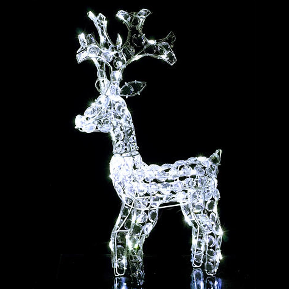 Renna In 3D Luminosa 80 LED Luce Fredda 66 Cm - immagine 2