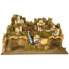 Presepe Con Luci E Mulino C/ Pompa 80x50x50 Cm
