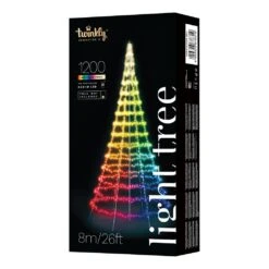 Twinkly Light Tree Albero Luminoso Smart Con 1200 LED RGBW Integrati, 8 Metri, Controllabile Via App