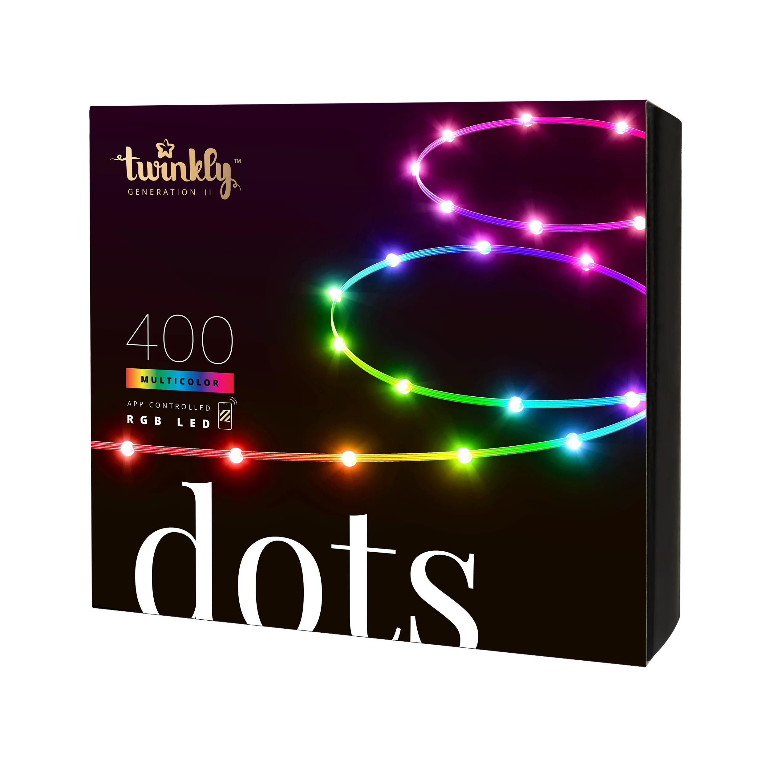 Twinkly 400 Dots Luci LED Multicolore Intelligenti 20 Metri - Cavo Trasparente - immagine 2
