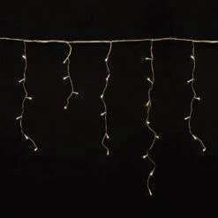 Prequ Tenda Luminosa Stalattiti, 72 Led, 2,2 Metri, Luce Calda