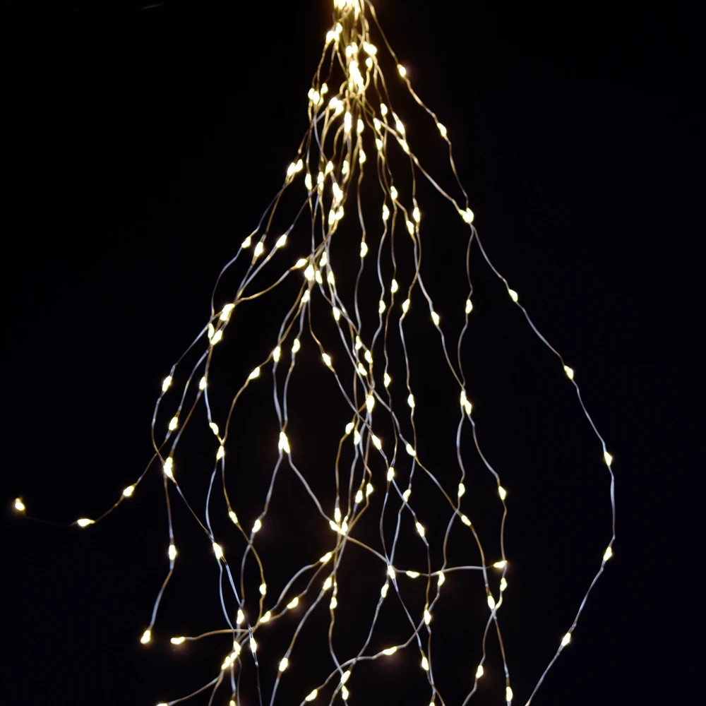 Prequ Cascata Luminosa 720 Nano Led Bianco Caldo A Luce Fissa