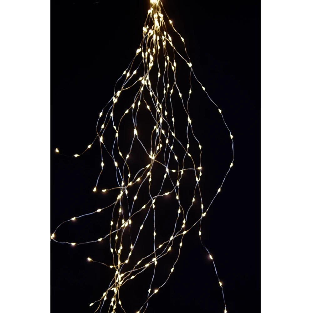 Prequ Cascata Luminosa 720 Nano Led Bianco Caldo A Luce Fissa - immagine 2