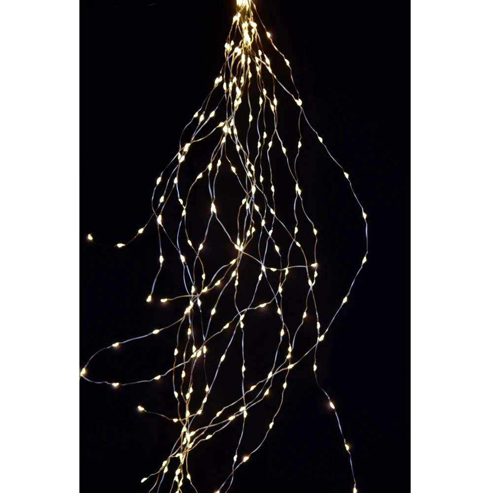 Prequ Cascata Luminosa 360 Nano Led Bianco Caldo A Luce Fissa, IP44 - immagine 2