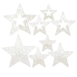 Set 4 Stelle Natalizie Assortite Bianco