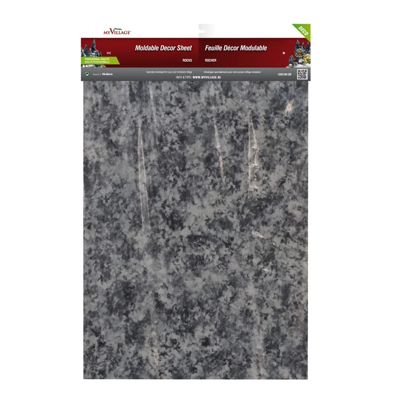 My Village Carta Modellabile Rocce Per Villaggi Natalizi E Presepi 120x100cm - immagine 2